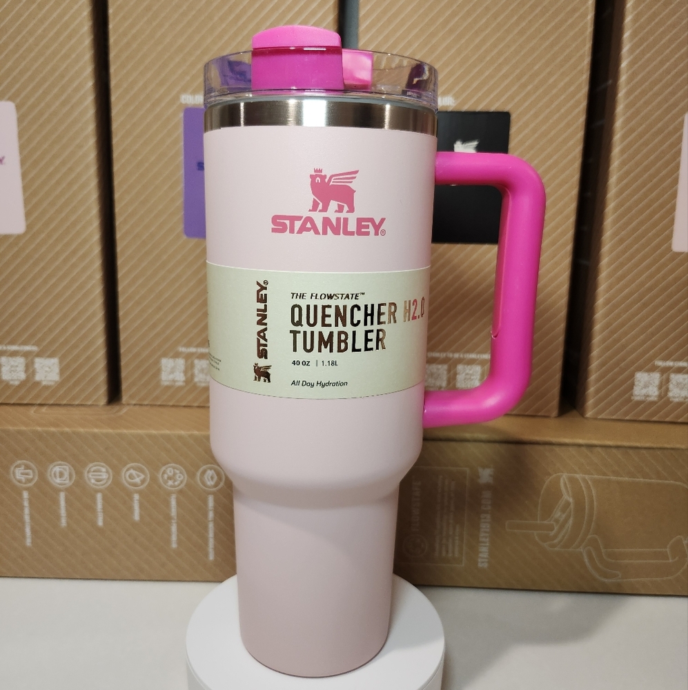 Pink Stanley Tumbler, Stanley 40oz Quencher, Pink Stanley Tumbler Quencher